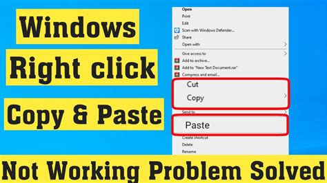 How To Fix Right Click Copy And Paste Not Working In Windows 10 Home