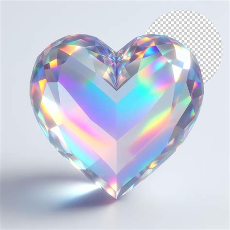 Premium PSD Crystal Heart