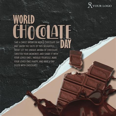 Um Cartaz Para O Dia Mundial Do Chocolate PSD Premium