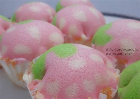 Resep Strawberry Steamed Cake Bolu Kukus Strawberry Oleh Sherli