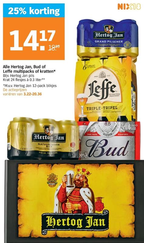 Alle Hertog Jan Bud Of Leffe Multipacks Of Kratten Aanbieding Bij