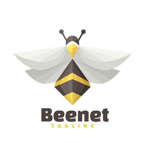 Car Ter De Abelha Logotipo De Mascote Simples Vetor Premium