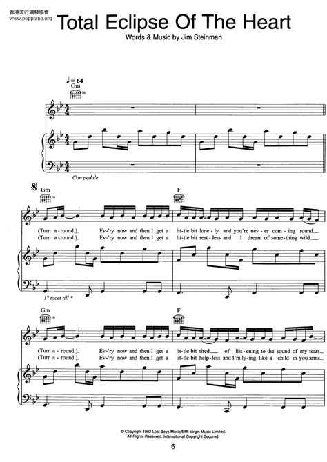 Westlife-Total Eclipse Of The Heart Sheet Music pdf, - Free Score ...