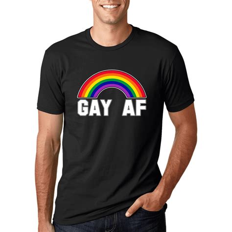 Gay Af Cute Rainbow Lgbt Pride Graphic T Shirt