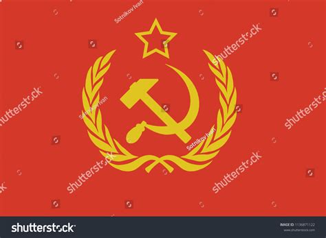 Soviet Hammer And Sickle Flag