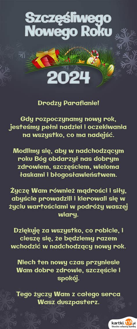 Gdy rozpoczynamy nowy rok jesteśmy pełni nadziei i oczekiwania na