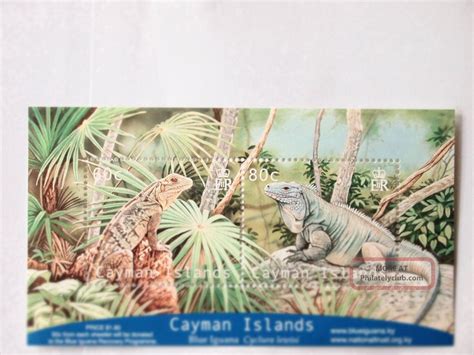 Post 1999 Cayman Islands Miniature Sheet Iguanas 2 V A