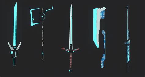 Lowpolystyle Sci Fi Weapons Melee With Skins Textures