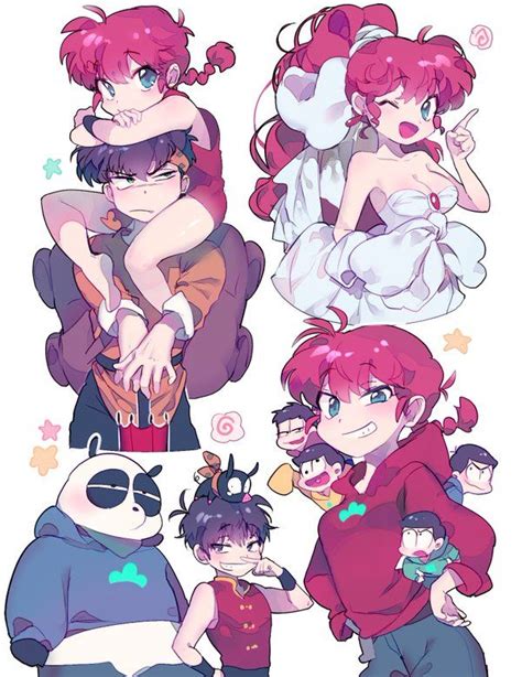 Ranma 12 Osomatsu San Crossover Art Does Not Belong To Me イラスト