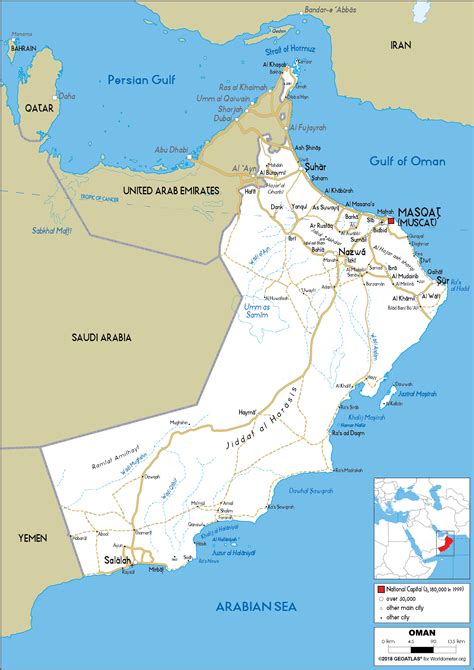 Large Size Road Map Of Oman Worldometer 1872 Hot Sex Picture