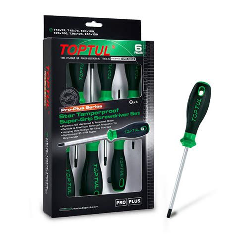 Pcs Pro Plus Series Star Tamperproof Super Grip Screwdriver Set