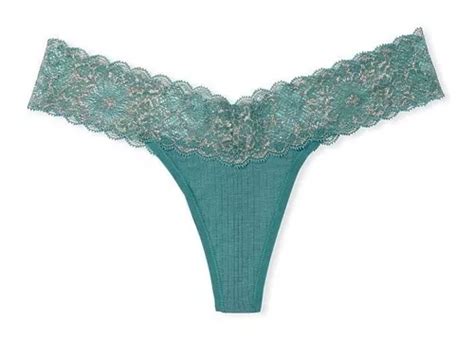 Calcinha Victorias Secret Fio Dental Lace Waist Thong Panty