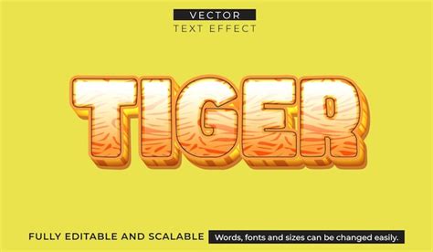 Premium Vector Tiger Editable Text Effect