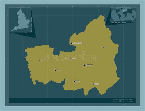 Chorley England Great Britain Solid Labelled Points Of Citi Stock Illustration