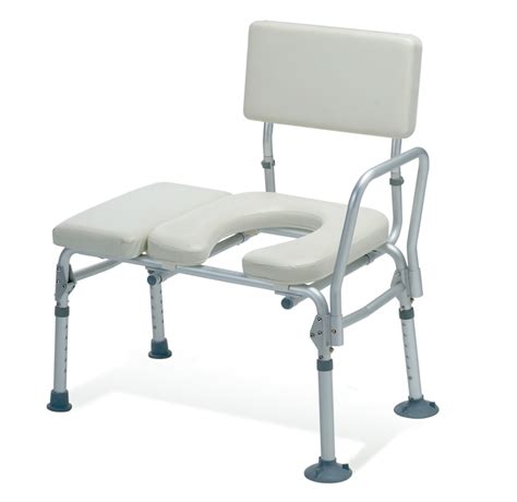 Guardian Padded Transfer Bench With Commode Opening