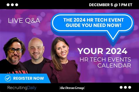 WEBINAR Cheat Sheet Filling Your 2024 HR Tech Events Calendar The