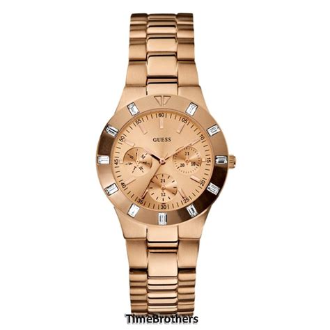 New Guess Watch For Women Multi Function Rose Gold Tone Stainless Steel U13013l1 Ebay