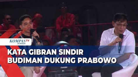 Begini Kelakar Gibran Sindir Budiman Sudjatmiko Yang Dukung Prabowo Di