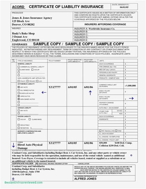 Blank Certificate Of Liability Insurance Form Papers And Throughout