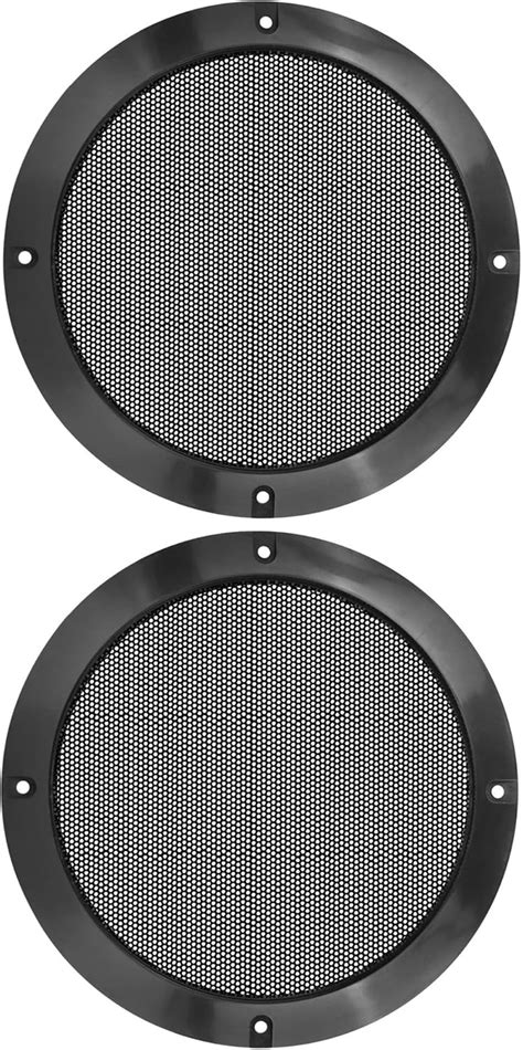 Unifizz 2pcs 65 Inch Metal Glossy Car Audio Speaker Cover