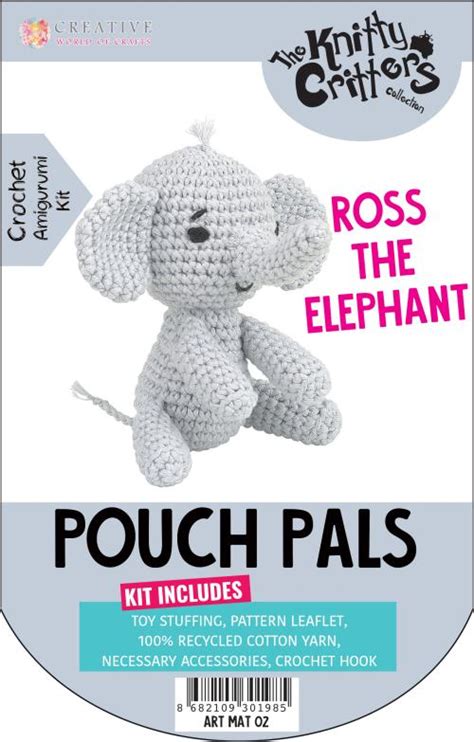 Knitty Critters Pouch Pals Ross The Elephant Creative Crafting World