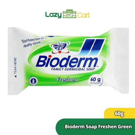 Lazycart Bioderm Soap Freshen Green 60g Invigorating Freshness In A