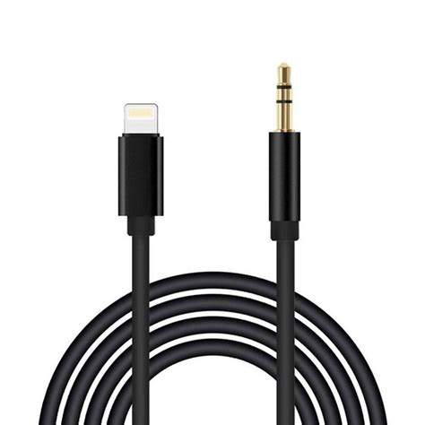 Jh Lightning To Aux Audio Adapter Cable Black Trans Asia