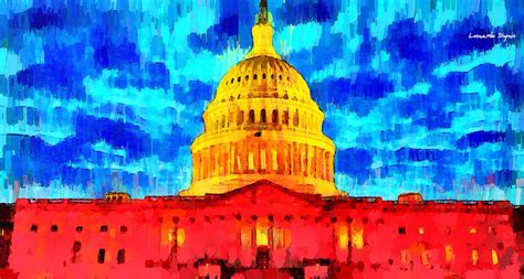 Capitol PA Painting By Leonardo Digenio Fine Art America