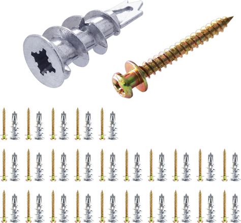 Ansoon Self Drilling Drywall Zinc Anchors With Screws Kit Drywall