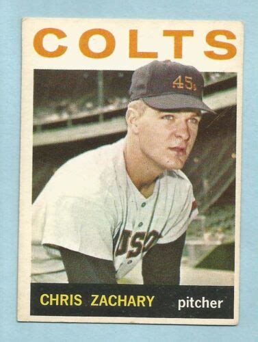 1964 Topps Baseball Chris Zachary 23 Houston Colt 45s EX MT 2 EBay