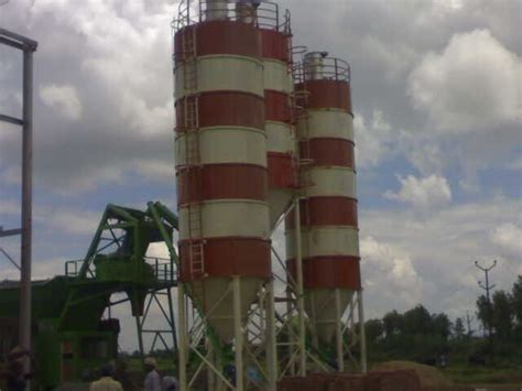 Round CEMENT And FLY ASH Storage Silos For 50 200 Ton Storage