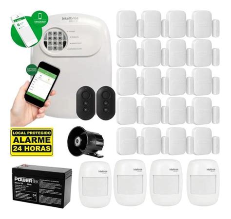 Kit Alarme Intelbras 4 Sensores Infra E 20 Magnético S f Alarme