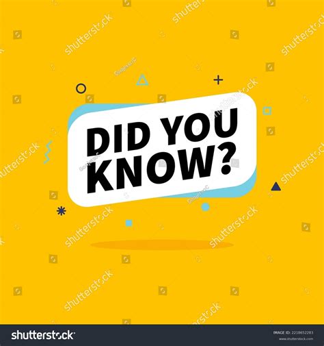 Did You Know Label Banner Sticker Trivia Facts Royalty Free Stock