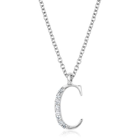 Diamond Initial Necklace C Pravins