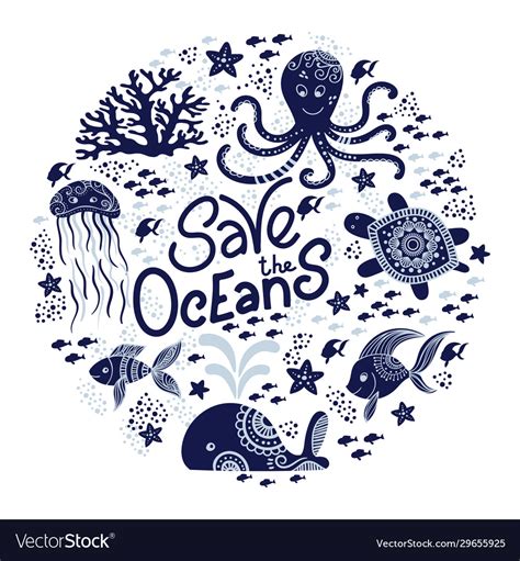 Save Ocean Royalty Free Vector Image Vectorstock