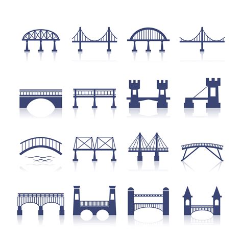 Bridge Icons Set 452753 Vector Art At Vecteezy