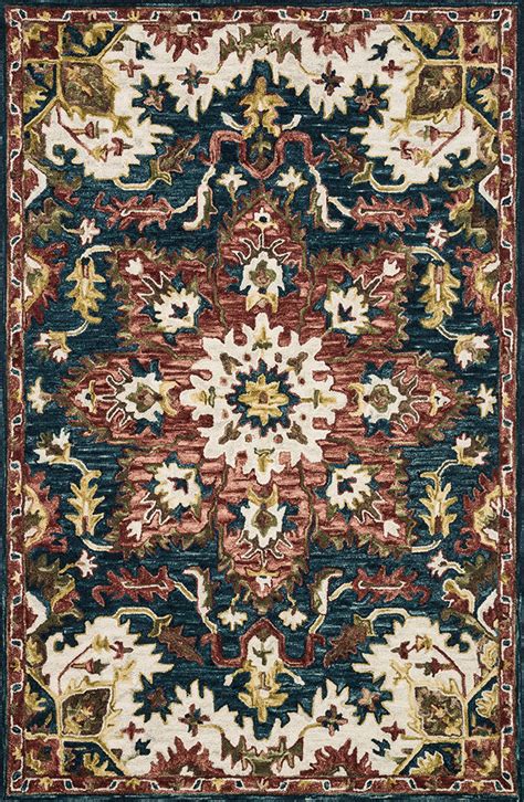 Loloi Victoria Vk 13 Tealraspberry Area Rug Carpet Mart