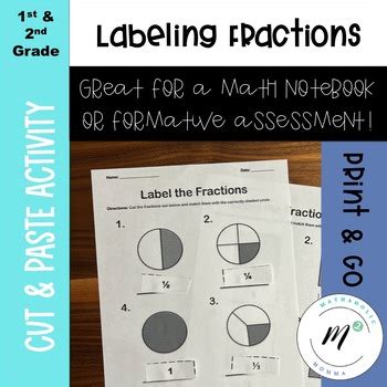 Cut Paste Labeling Fractions By Mathaholic Momma TPT