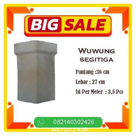 Genteng Beton Wuwung Segitiga Ukuran 36x27 Cm Di Malang Jawa Timur