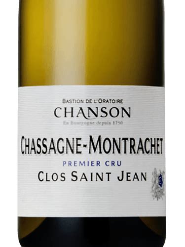 Chanson Chassagne Montrachet Premier Cru Clos Saint Jean Vivino