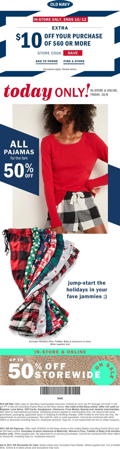 $10 off $60 at Old Navy #oldnavy | The Coupons App®