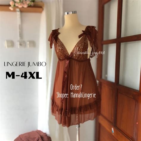 Jual Hannah Lingerie M L Xl Xxl Xxxl Baju Tidur Transparan Seksi Cantik