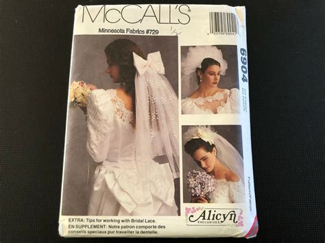 Mccalls Pattern 6904 Alicyn Exclusives 9 Styles Of Bridal Veils Ebay