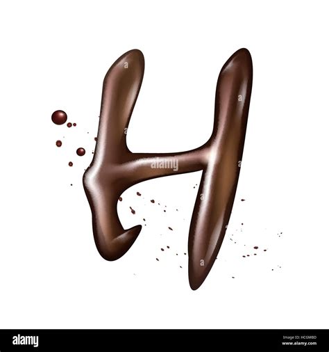 Lettre En Chocolat H Banque D Images Vectorielles Alamy