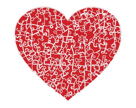 Puzzle Heart Svg Heart Pieces Svg Broken Heart Pieces Etsy