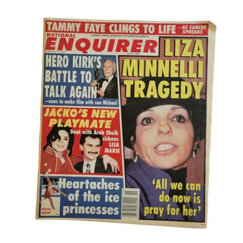 Vintage 1996 National Enquirer Magazine Michael Jackson Liza Minnelli