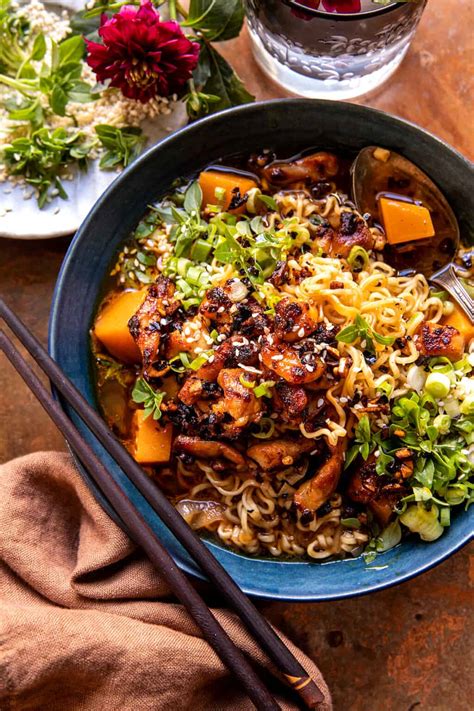 Chili Crisp Chicken Ramen In Ginger Soy Broth Half Baked Harvest