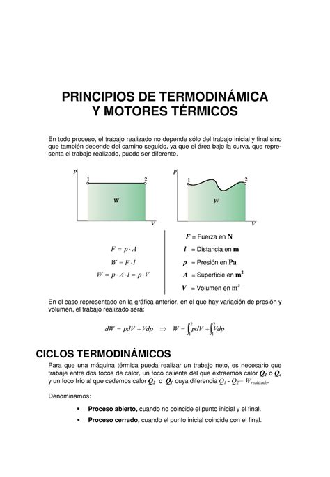 T Motores Teoria Termo Principios De Termodin Mica Y Motores