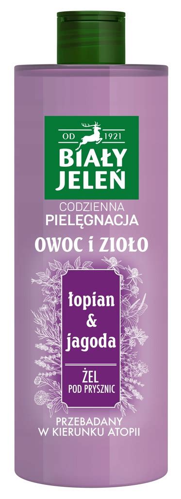 Biały Jeleń Żel pod prysznic Łopian i jagoda 400ml 10871581627