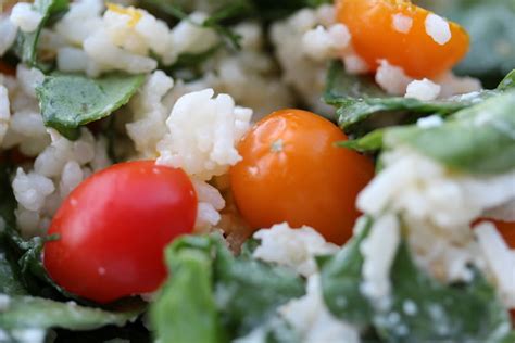 Warm Rice Salad With Spinach Dill Tomatoes And Feta Saporific